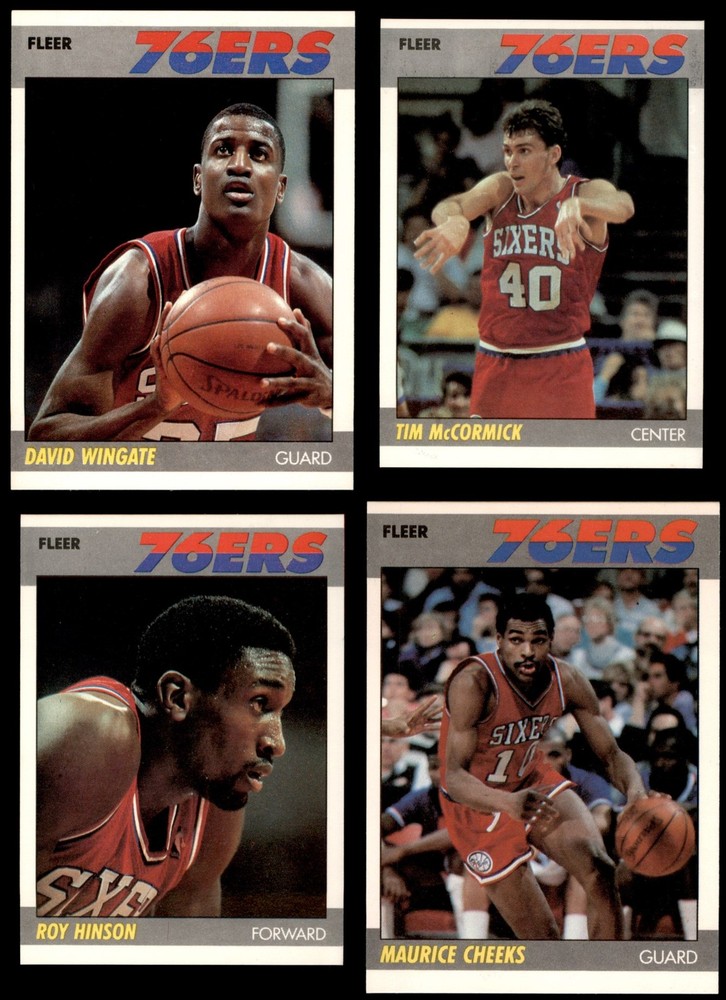 1987-88 Fleer 76ers Almost Complete Team Set 8 - NM/MT 7171444 (4 / 6 cards)