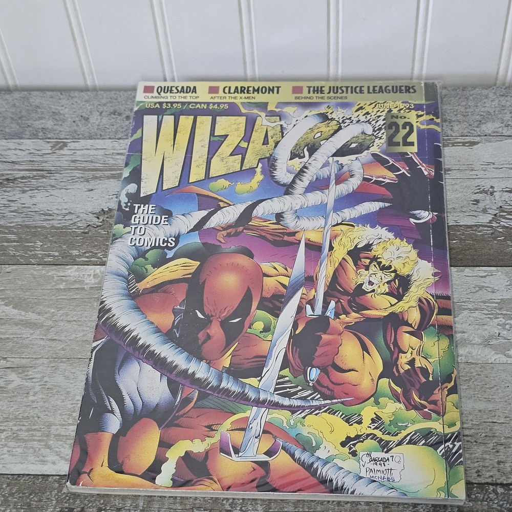 Wizard The Guide To Comics Magazine No. 22 June 1993 Deadpool Sabretooth X-Men