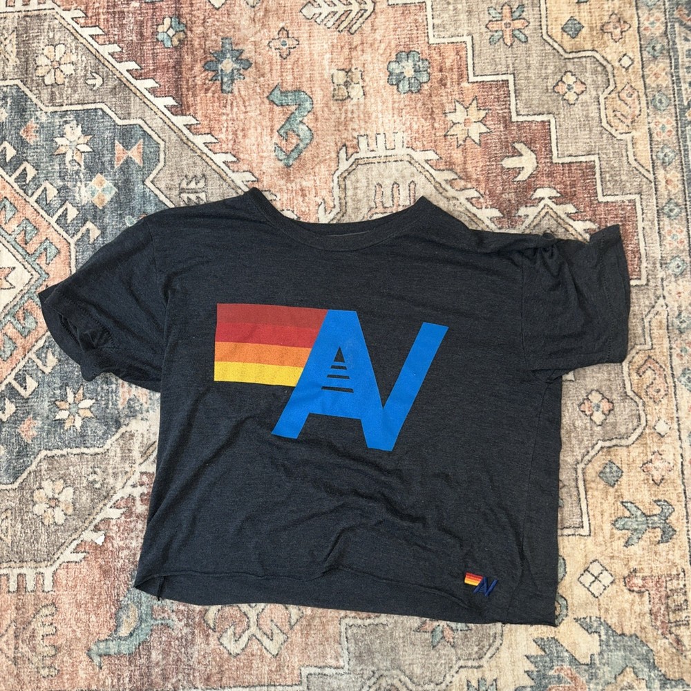 aviator nation tee shirt Charcoal Women’s Size L