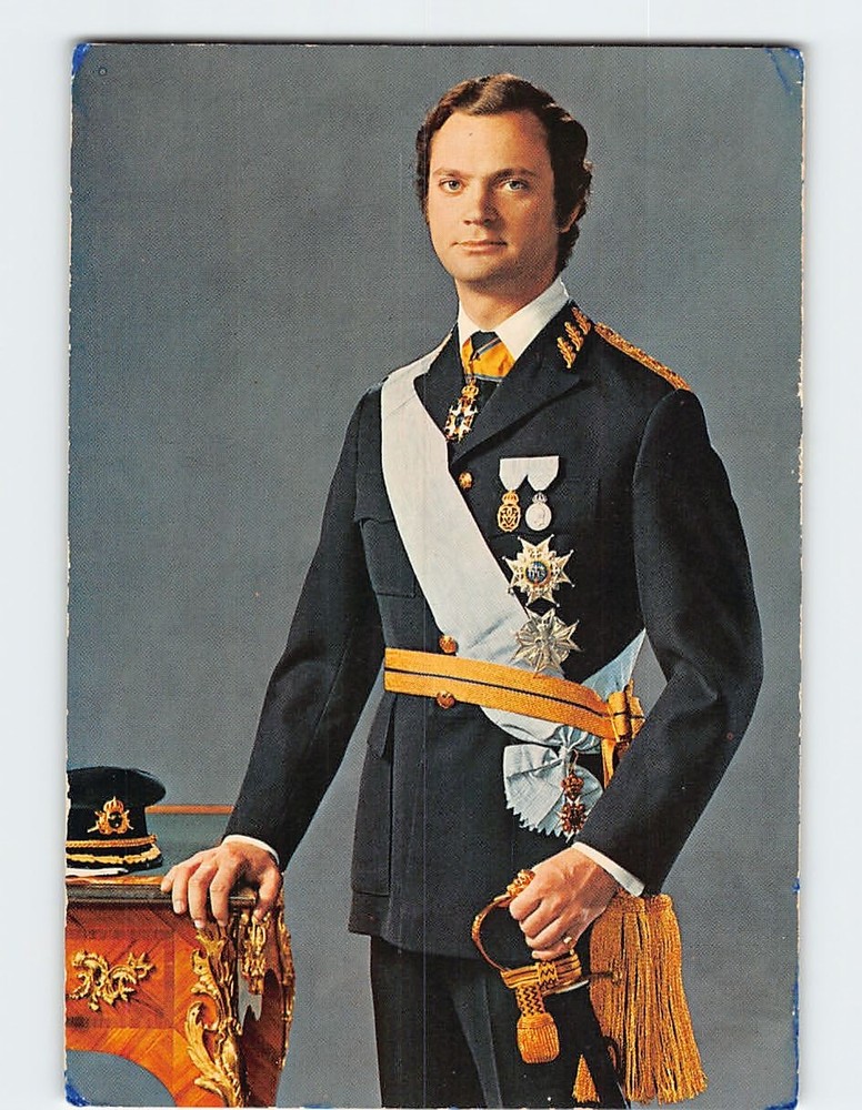 Postcard King Carl XVI Gustaf of Sweden