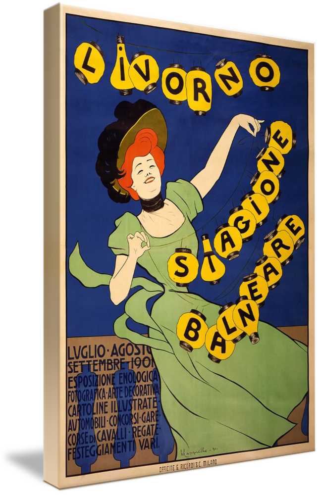 Canvas Art - Livorno Stagione Balneare by Cappiello