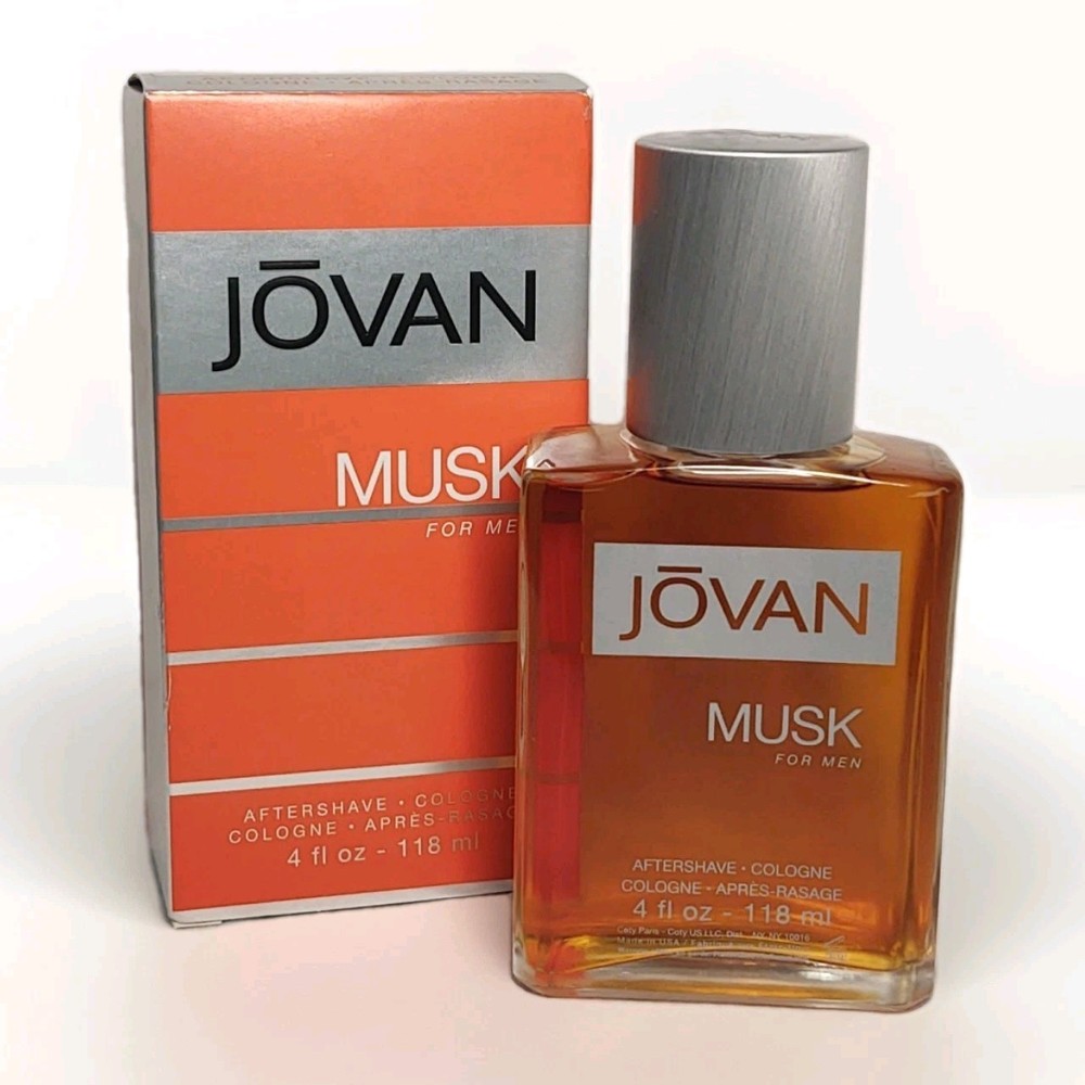 JOVAN Musk by Coty, 4 oz After Shave/Cologne for Men Scent Fragrance NEW in BOX