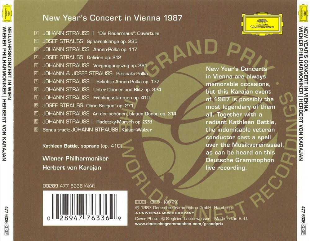 HERBERT VON KARAJAN NEW YEAR'S CONCERT IN VIENNA NEW CD