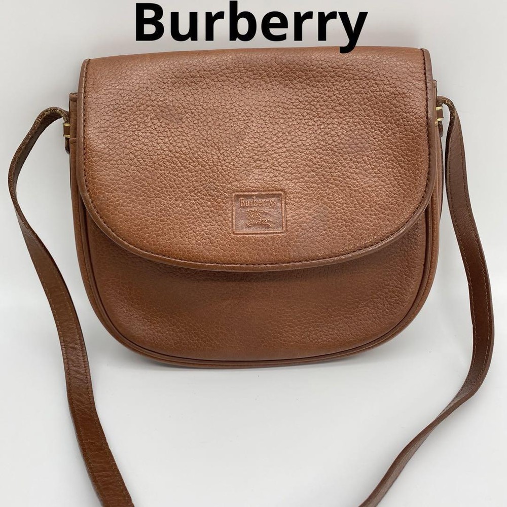 Burberry Shoulder Bag Nova Check Leather Brown Authentic F1114663