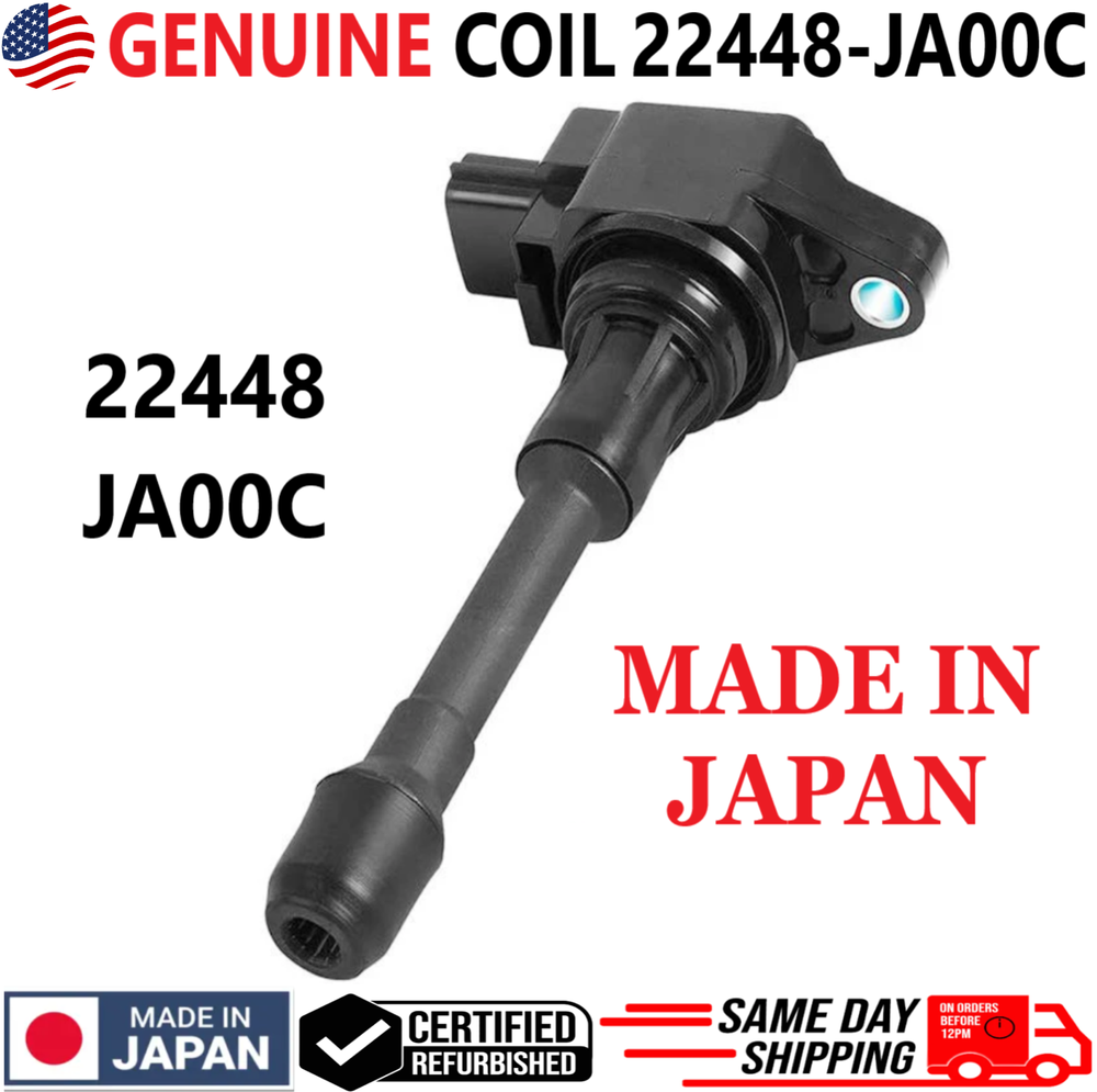 OEM NISSAN x1 Ignition Coil For 2007-2019 Nissan & Infiniti I4 V8, 22448-JA00C
