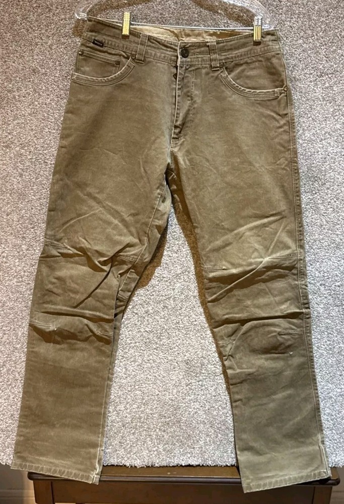 Kuhl Mens Brown Legendary Patina Dye Canvas Hiking Pants Size 32X32