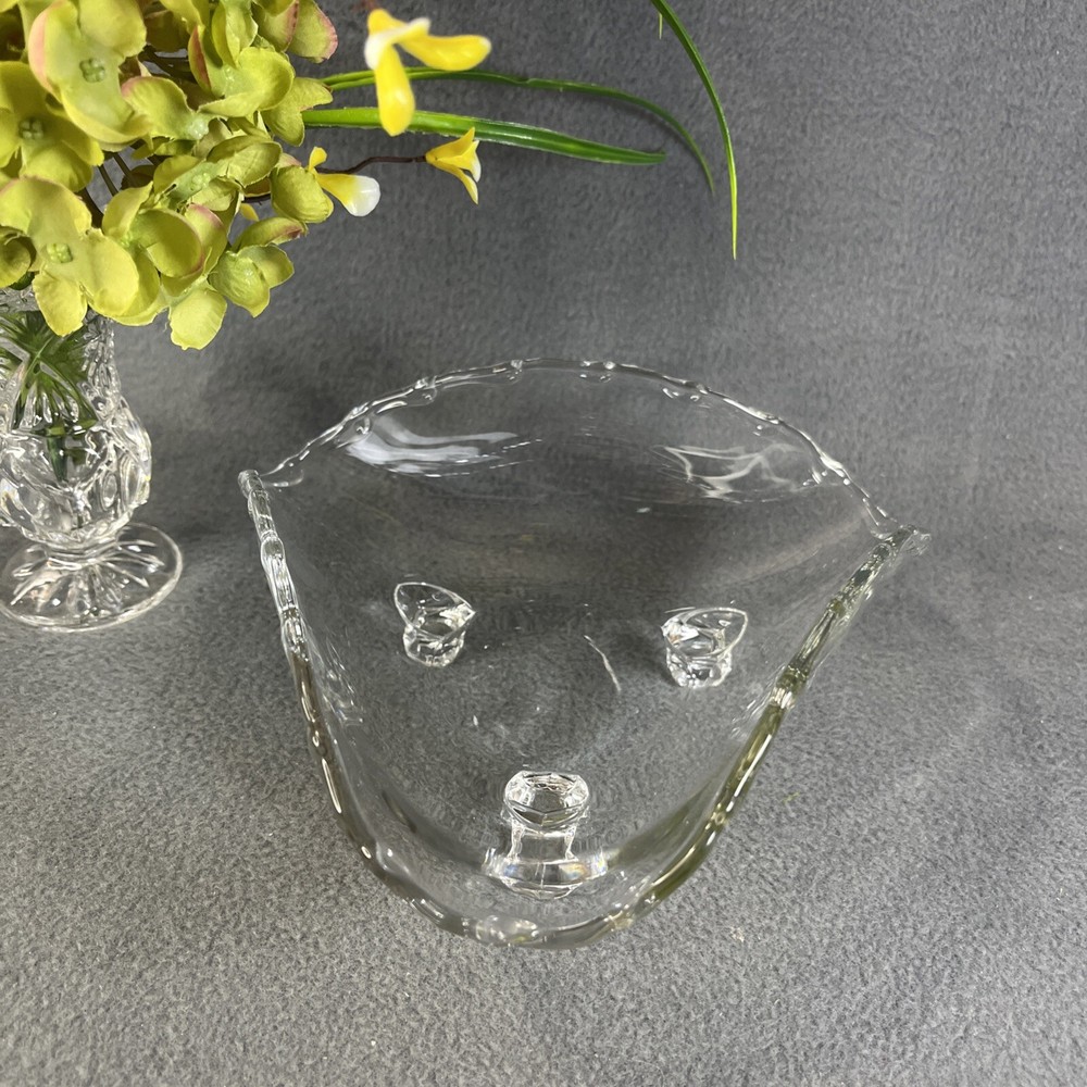 Fostoria Century Pattern Clear  3 Toed Tricorne Candy Dish Bowl