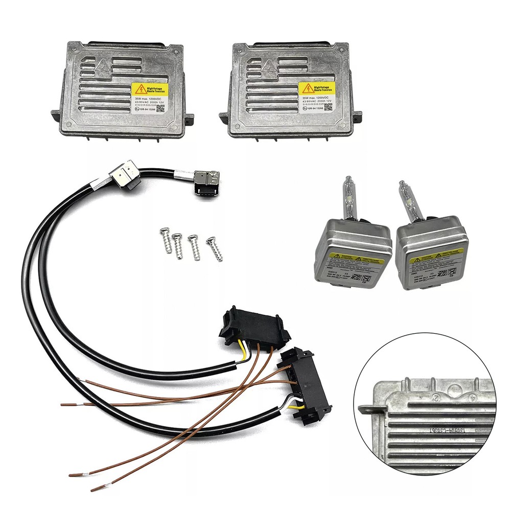 2x Xenon Ballast & HID D3S Light Bulb Wire Kit Control Unit For GMC Acadia 13-16
