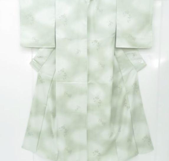 Nagoya Obi Kimono Small Pattern, Lined , Blur, Tea Ceremony Utensils Scattered P