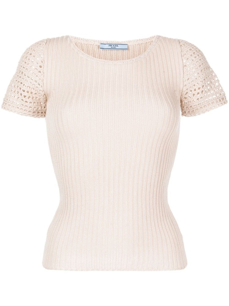 Prada Crochet Detailed Knot Top