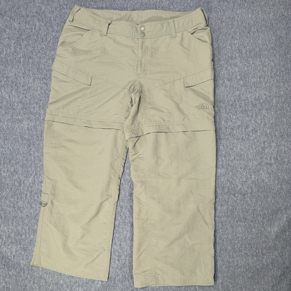The North Face Hiking Pants Short 14 Gray Outdoor  Hiking Cargo Convertible