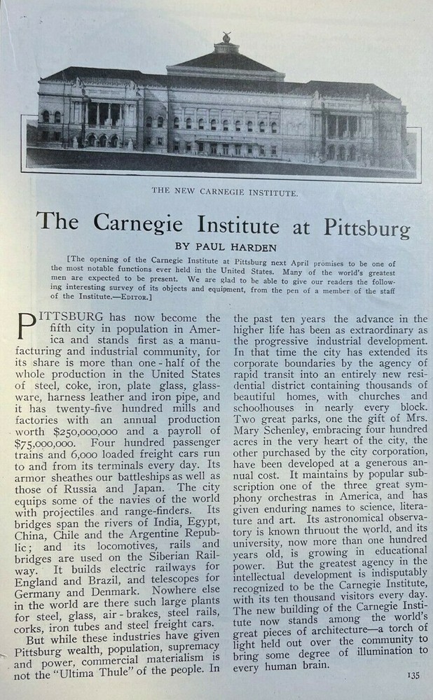 1907 Carnegie Institute at Pittsburg School of Applied Science illustrated