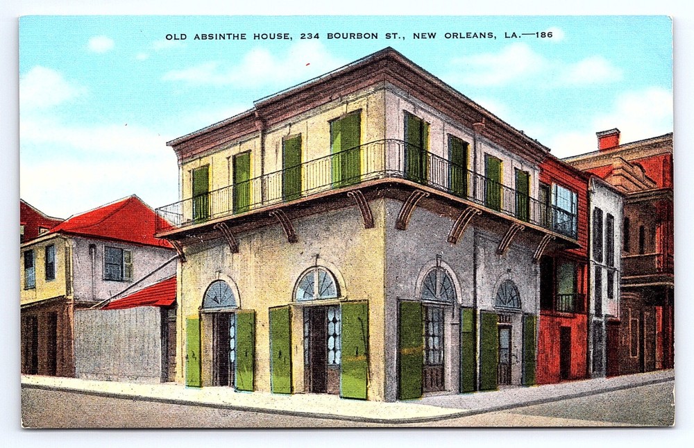 Postcard Old Absinthe House 234 Bourbon Street New Orleans Louisiana LA-image