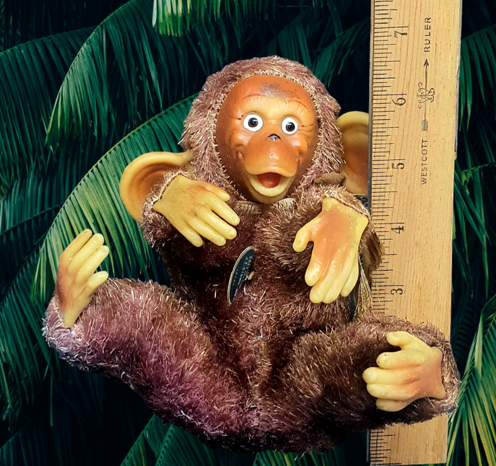 1950s Made In Japan Chimp Doll 6.5 in Imported J.T. Blume New York Kitsch Rare