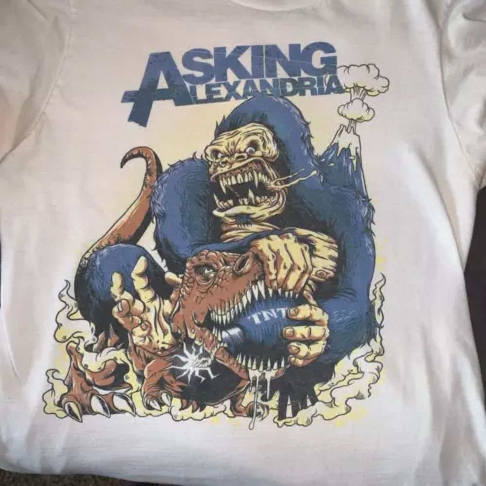 New Asking Alexandria Band Tour White T-Shirt  All size shirt