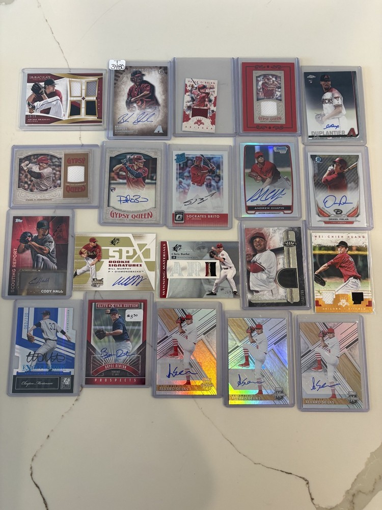 MLB Lot 20 Cards All Autos, Numbered, Patches, Rookies, Relics