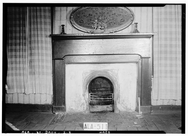 Dadeville Alabama United States Hotel Mantel 1935 HABS Interior Fireplace