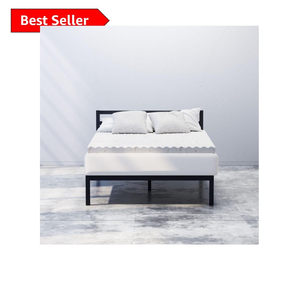 Copper-Infused Memory Foam Topper with Airflow Design, Full Size, Plush Support