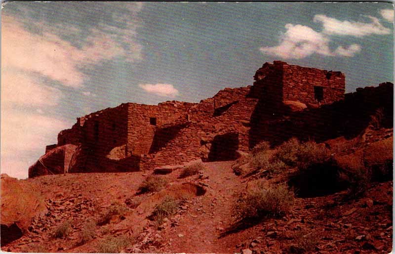 Postcard INDIAN SCENE Wupatki Ruin Arizona AZ m/09 AL9131