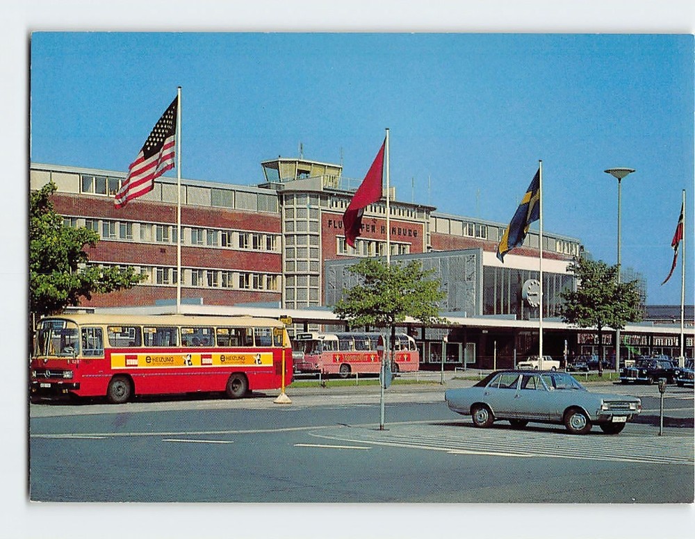 Postcard Flughafen Hamburg Germany