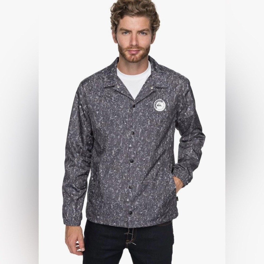 Quicksilver Coach Jacket Windbreaker Water Resistant Men’s Size Large NWT