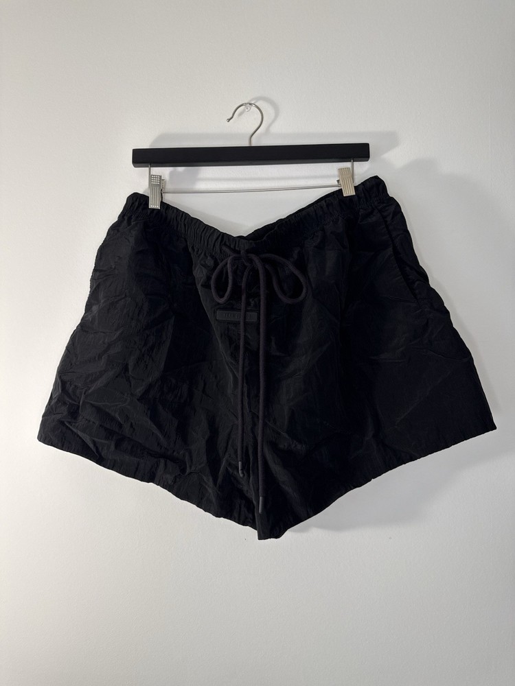 Fear Of God Essentials Black Nylon Shorts XXL Drawstring Minimal Street
