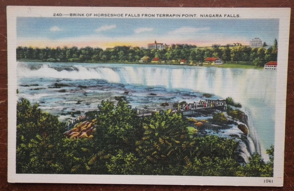 Brink Of Horseshoe Falls From Terrapin Point, Niagara Falls, New York Postcard