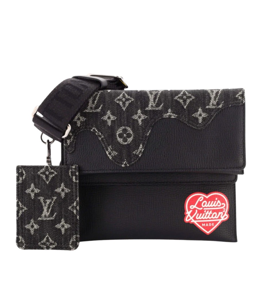 Louis Vuitton Nigo Trio Messenger Pouch Monogram Denim and Taurillon Leather