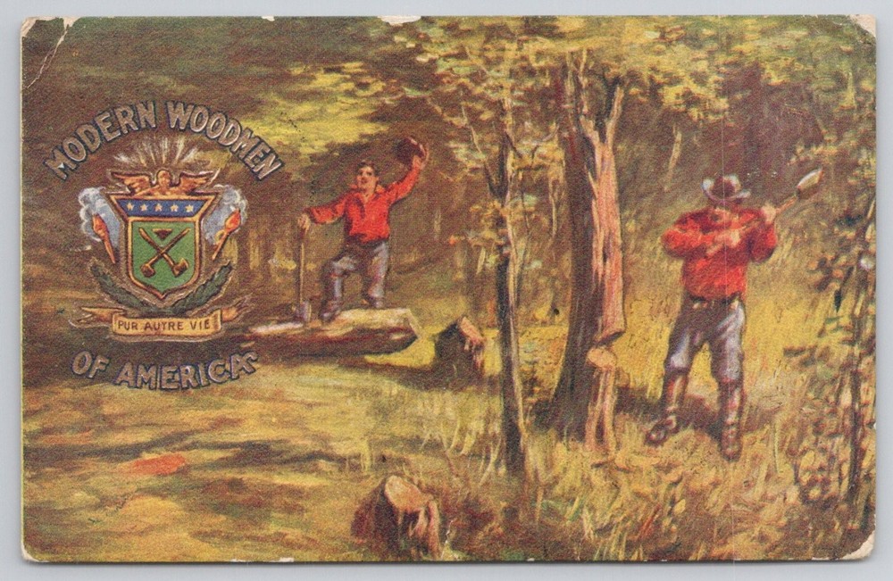 1908 Modern Woodmen of America Fraternal Organization Postcard