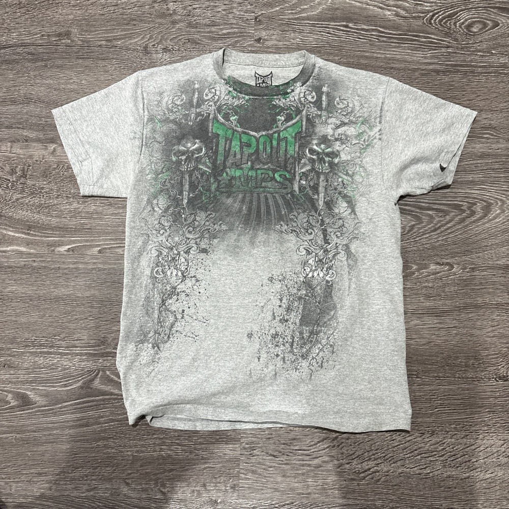 Vintage Tapout Shirt Medium Y2K MMA UFC Fighting Grunge AOP Graphic Tee B6