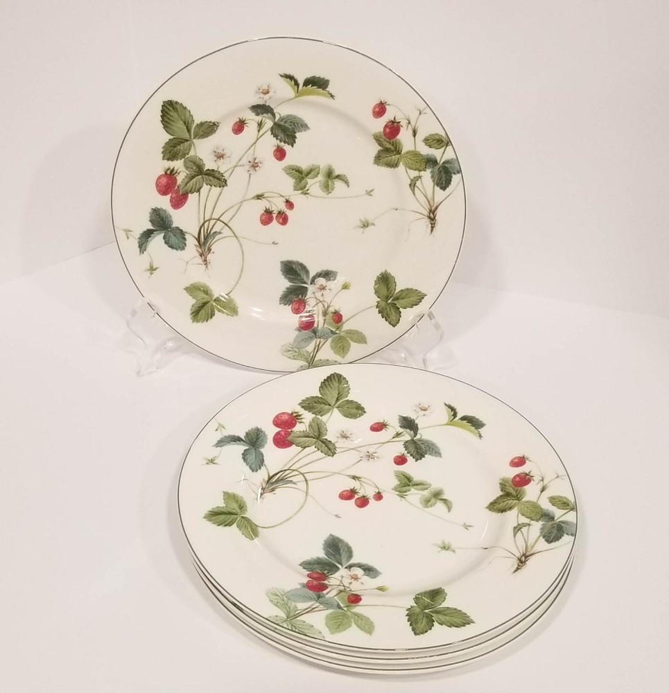 4 Mikasa Optima Strawberry Hill Salad Plates Y4117 Fine China 8 3/8