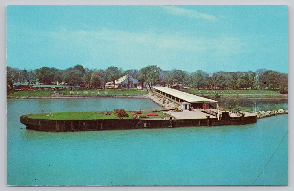 Postcard Dock Bob-Lo Island Ontario Canada