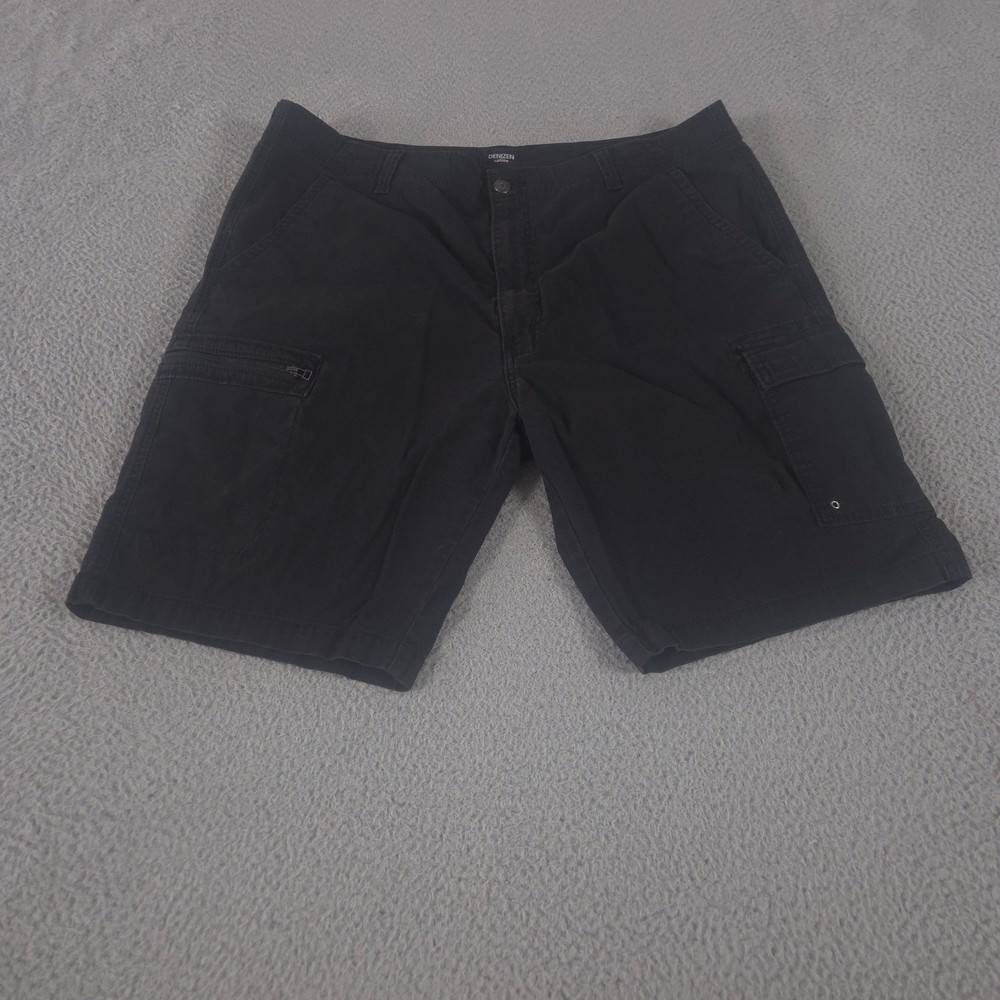 Denizen Levi's Shorts Mens 40 Black Solid Cotton Stretch Utility Cargo Pockets