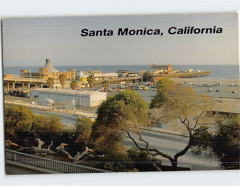 Postcard Santa Monica Pier from Pacific Palisades Park California USA