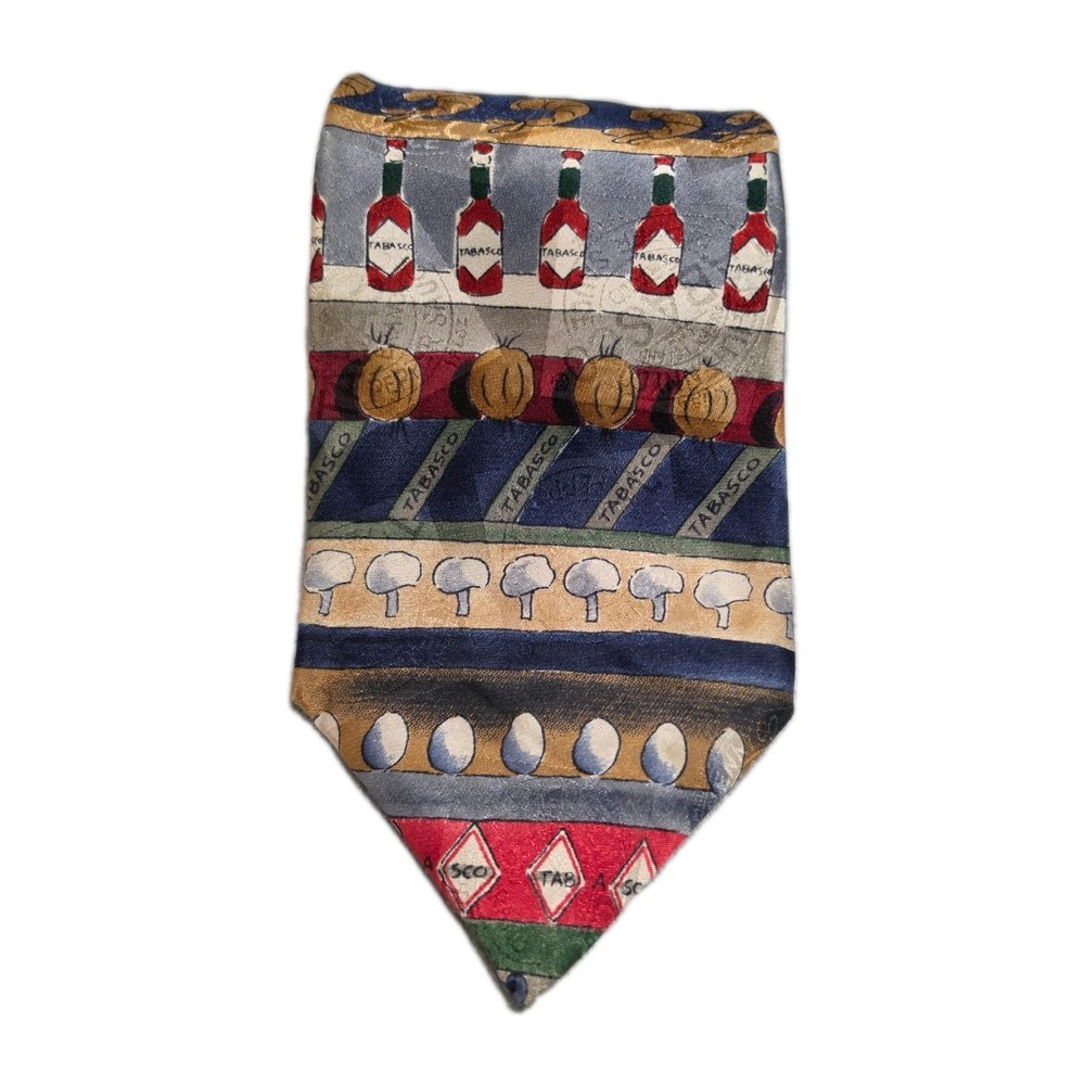 Tabasco Men's 100% Silk Tie Made In The USA Hot Sauce
