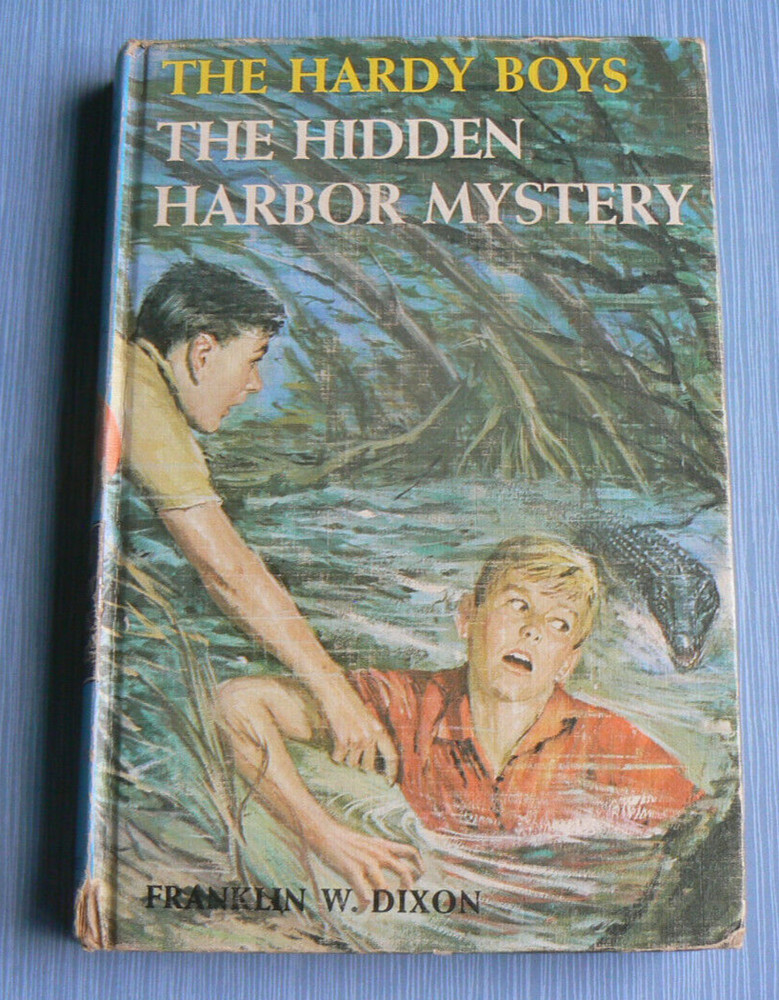 VTG Hardy Boys : #14 The Hidden Harbor Mystery 1961,Blue Matte,Franklin W.Dixon