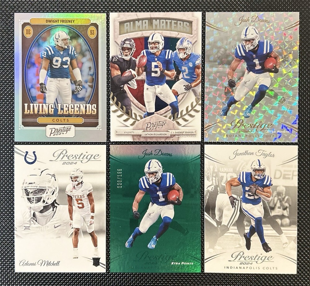 2024 Panini Prestige Football 18 Card Colts Lot - Inserts, RC’s, Parallels