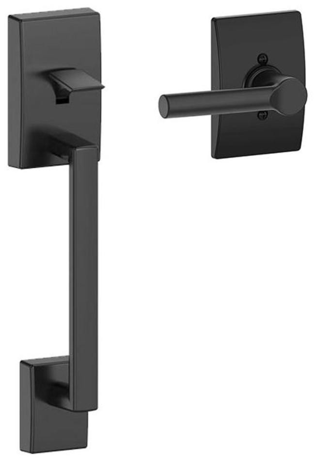 Schlage FE285-CEN-BRW-CEN Black Century Electronic Lower Handle Set