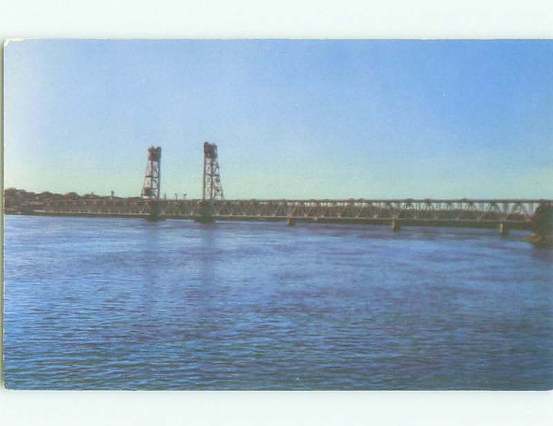 Unused Pre-1980 BRIDGE SCENE Bath Maine ME HQ9598@
