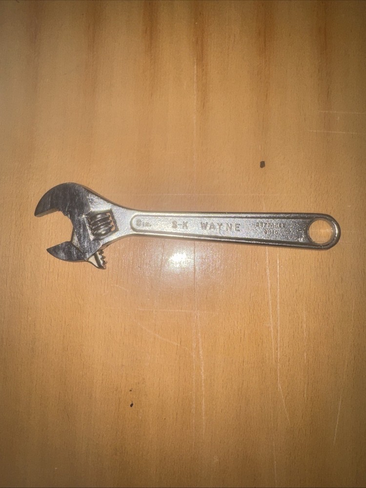 Vintage SK Wayne 8” Adjustable Wrench Defiance Ohio USA