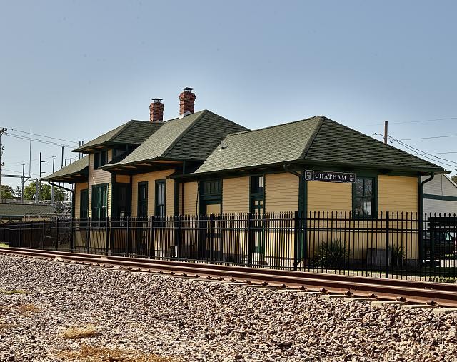 Photo:Historic train depot in Chatham, Illinois