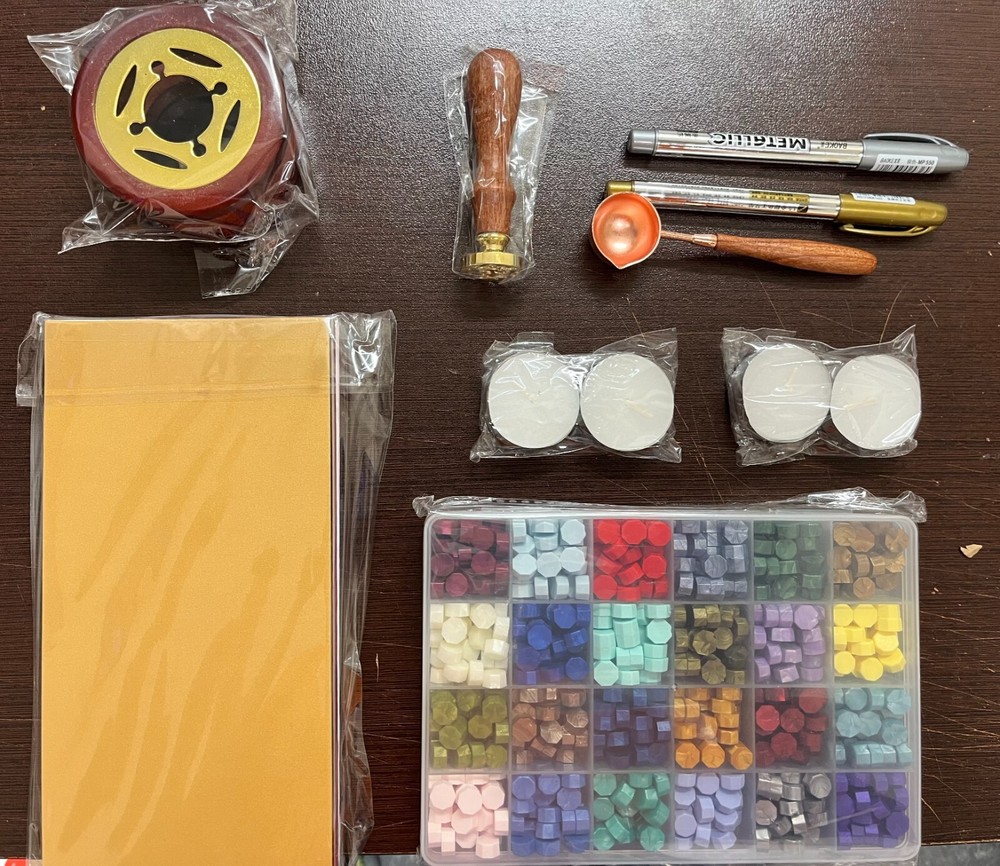 645 Pcs Wax Sealing Stamp Set  with All-In-One Accessories Kit for DIY Wax Seal