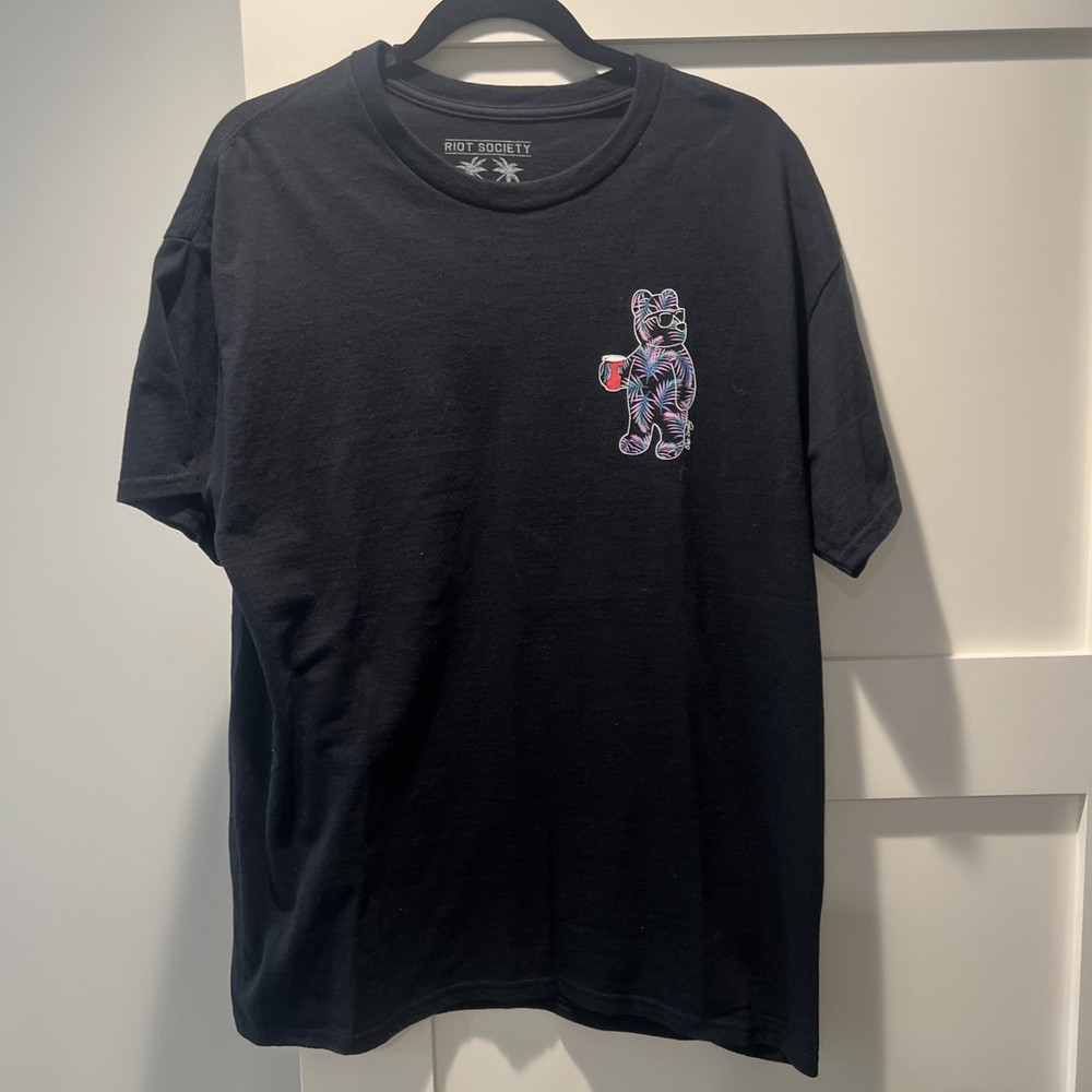 Men’s Riot Society T Shirt Short Sleeve Black L