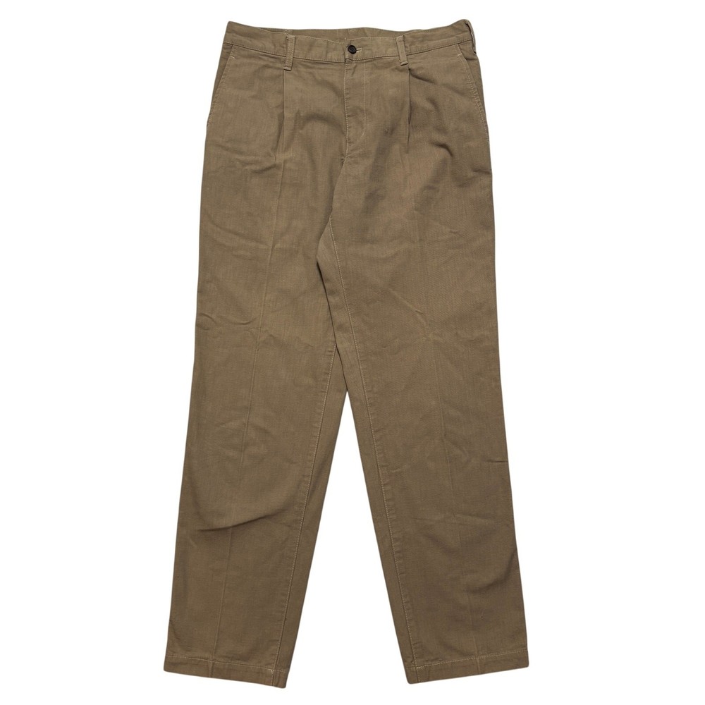 Comme Des Garcons Homme Plus Pleated Straight Leg Pants Brown Men's 31x31