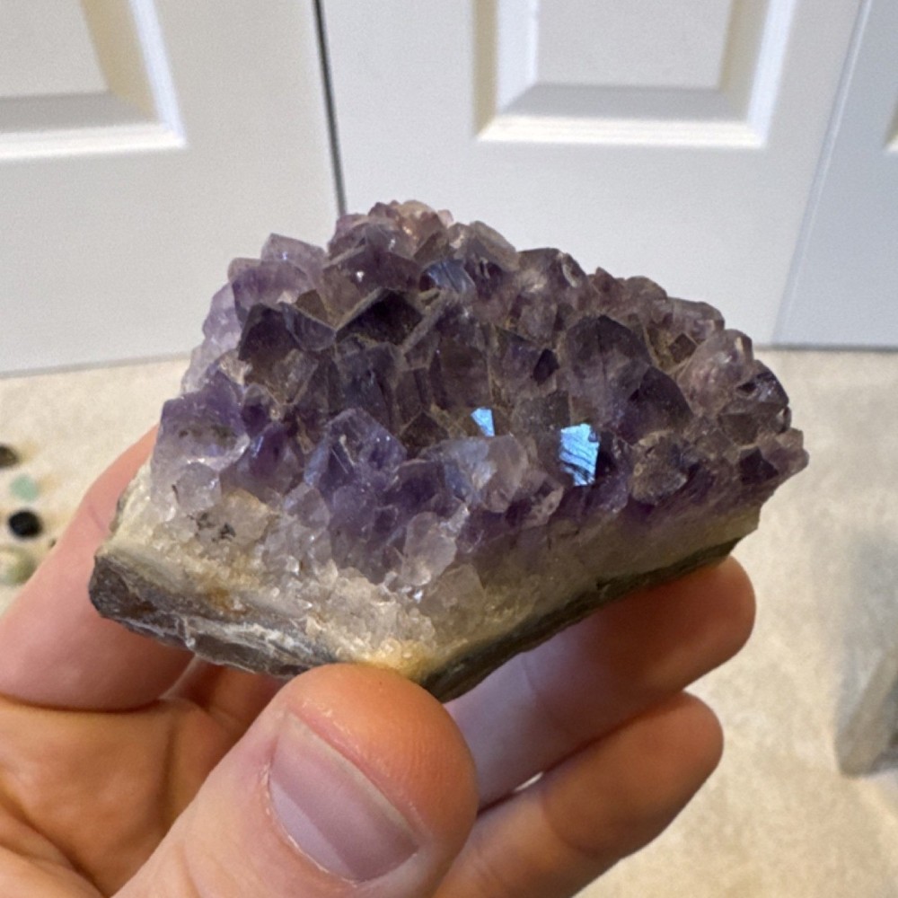 Purple Amethyst Crystal Cluster Display Mineral Specimen
