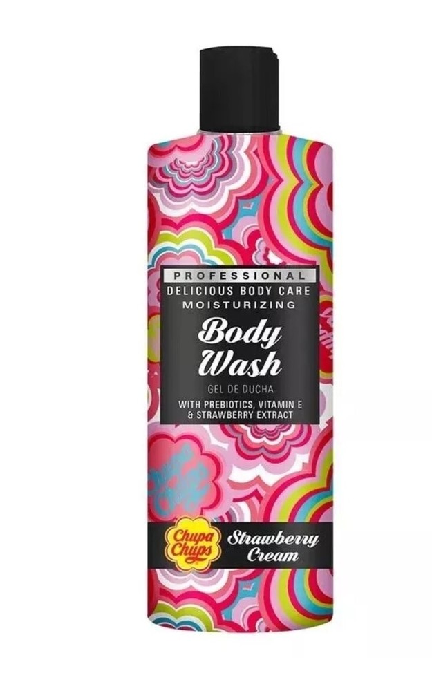 CHUPA CHUPS BODYWASH/STRAWBERRY CREAM/MOISTURIZING/GEL DE DUCHA/ 13.5OZ /400ML