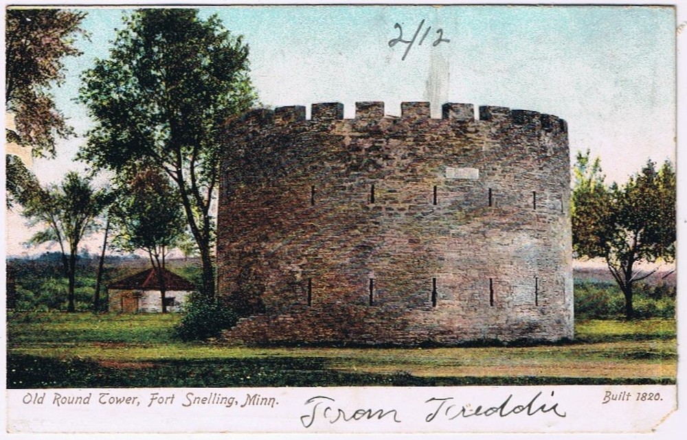 Postcard Old Round Tower Fort Snelling Minnesota