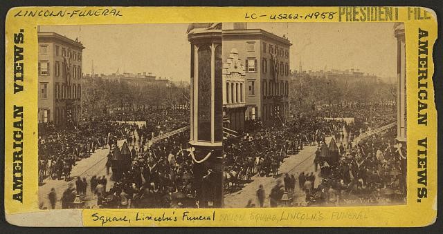 Photo of Stereograph,Union Square,Abraham Lincoln's Funeral,New York,c1865