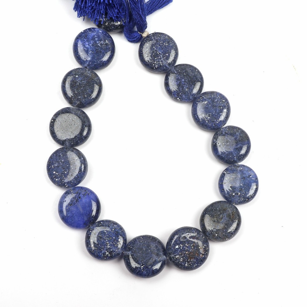 Star Aventurine Quartz Beads 7 Inch 11-12mm Smooth Coin Jewelry Making