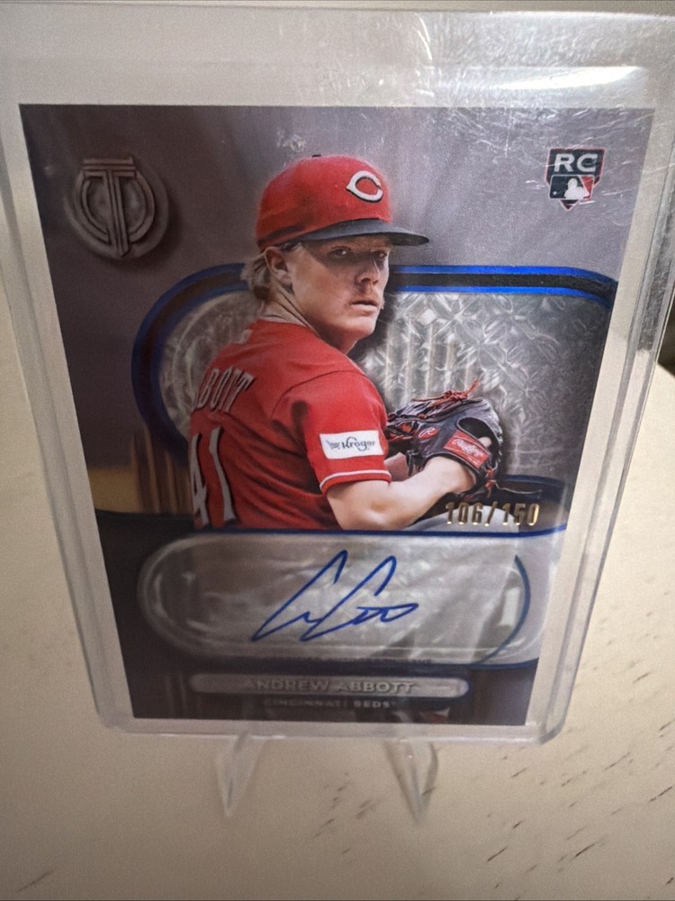2024 Topps Tribute - Tribute Autographs Andrew Abbott #TA-AA Blue /150 (AU, RC)